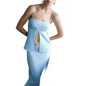 NEW ILA megan front slip top in blue